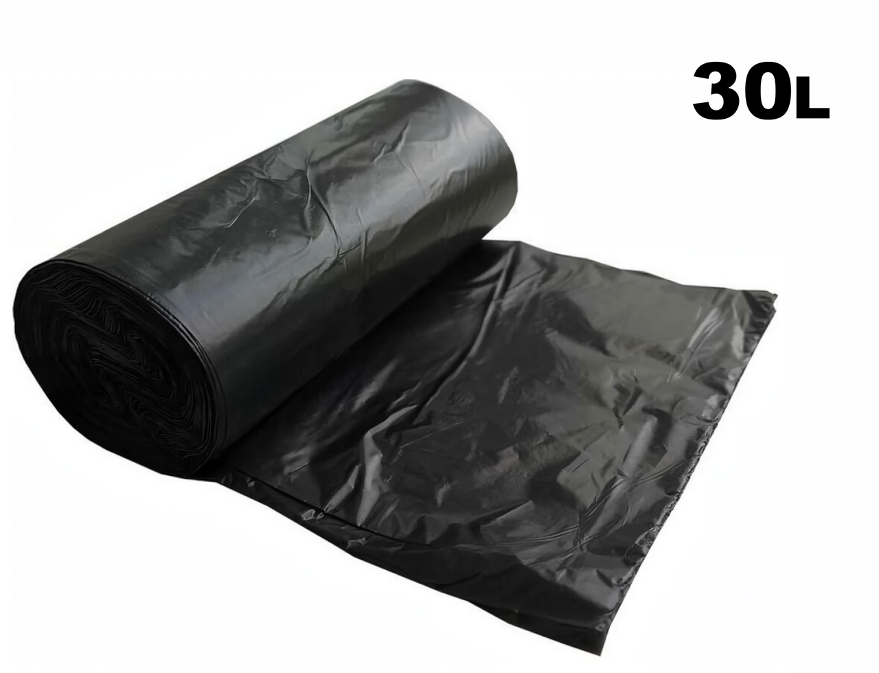 Пакеты для мусора 30л, 60, 120 л, 10 шт в рулоне черные