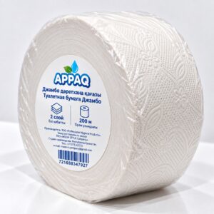 Туалетная бумага APPAQ Джамбо, 2 слоя, 200 м