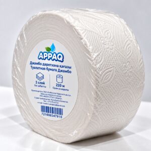 Туалетная бумага APPAQ Джамбо, 2 слоя, 220 м